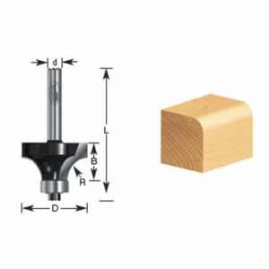 FRESA C/CARBURO BORDE REDONDO 1/4" TIMBERLINE (32018)