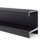 PERFIL MANIJA "C" NEGRO APLICAR PLACA 18MM X 3MTS
